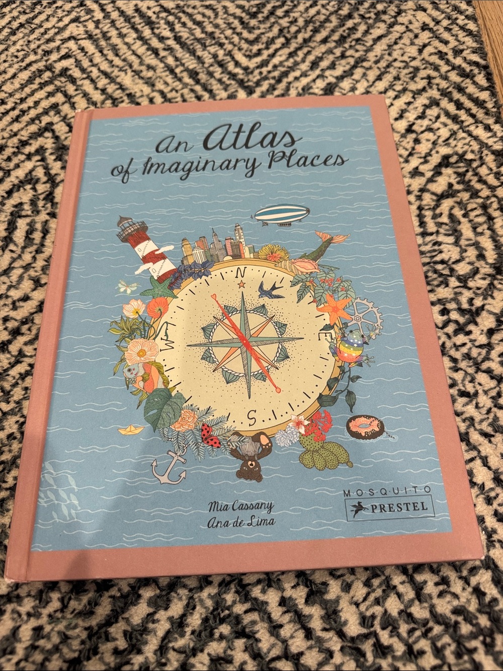 An Atlas of Imaginary Places Illustrated Hardcover - Blue & Pink Cover